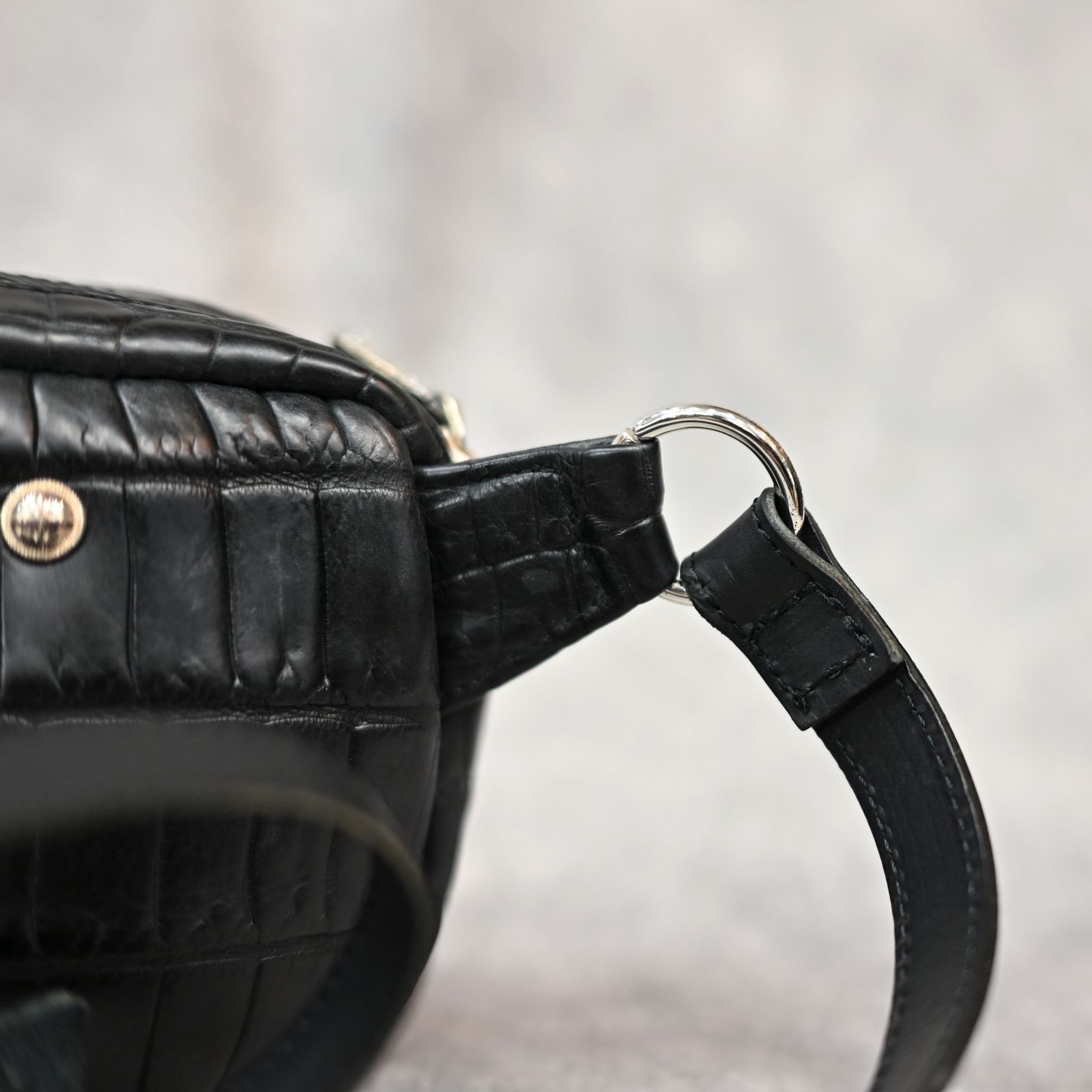 The Line クロコダイル ポーチバッグ （BLK / ブラック） T-258