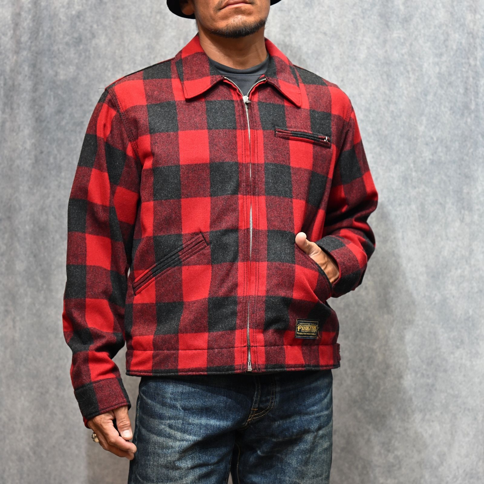 PENDLETON W.Plaid Zipup Work JKT （RPT）｜ペンドルトン ジップアップ ワークジャケット｜MND-PDL801