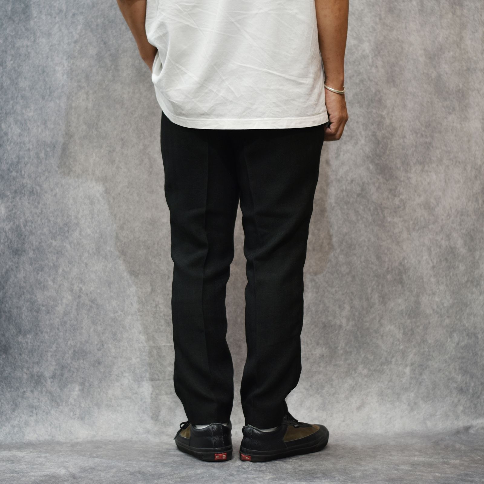 VINTAGE TYPE HERRINGBONE SLACKS (BLACK)｜ヘリンボーン スラックス｜CL-25AW032