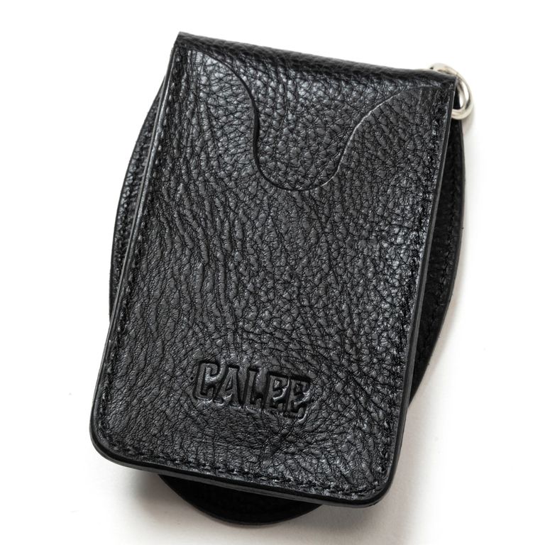 CALEE - STUDS LEATHER MULTI COIN CASE (BLACK) / スタッズ