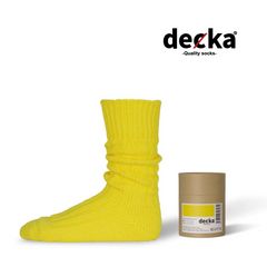 Cased Heavyweight Plain Socks -4th Collection- (NEON YELLOW) | 専用ケース付き 厚手 靴下・ソックス