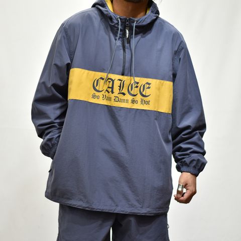 PEACH SKIN NYLON CALEE LOGO ANORAK PARKA (DARK PURPLE)
