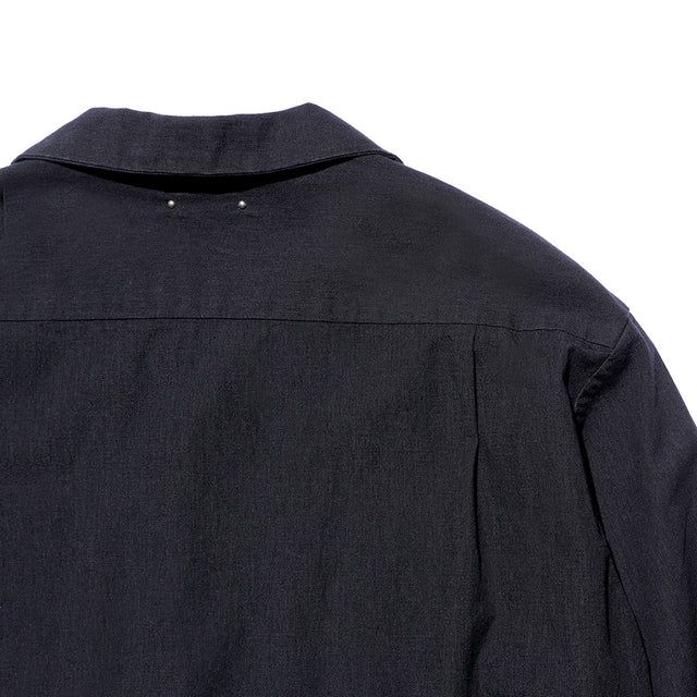 506 Chambray Open Collar L/S SH BLK