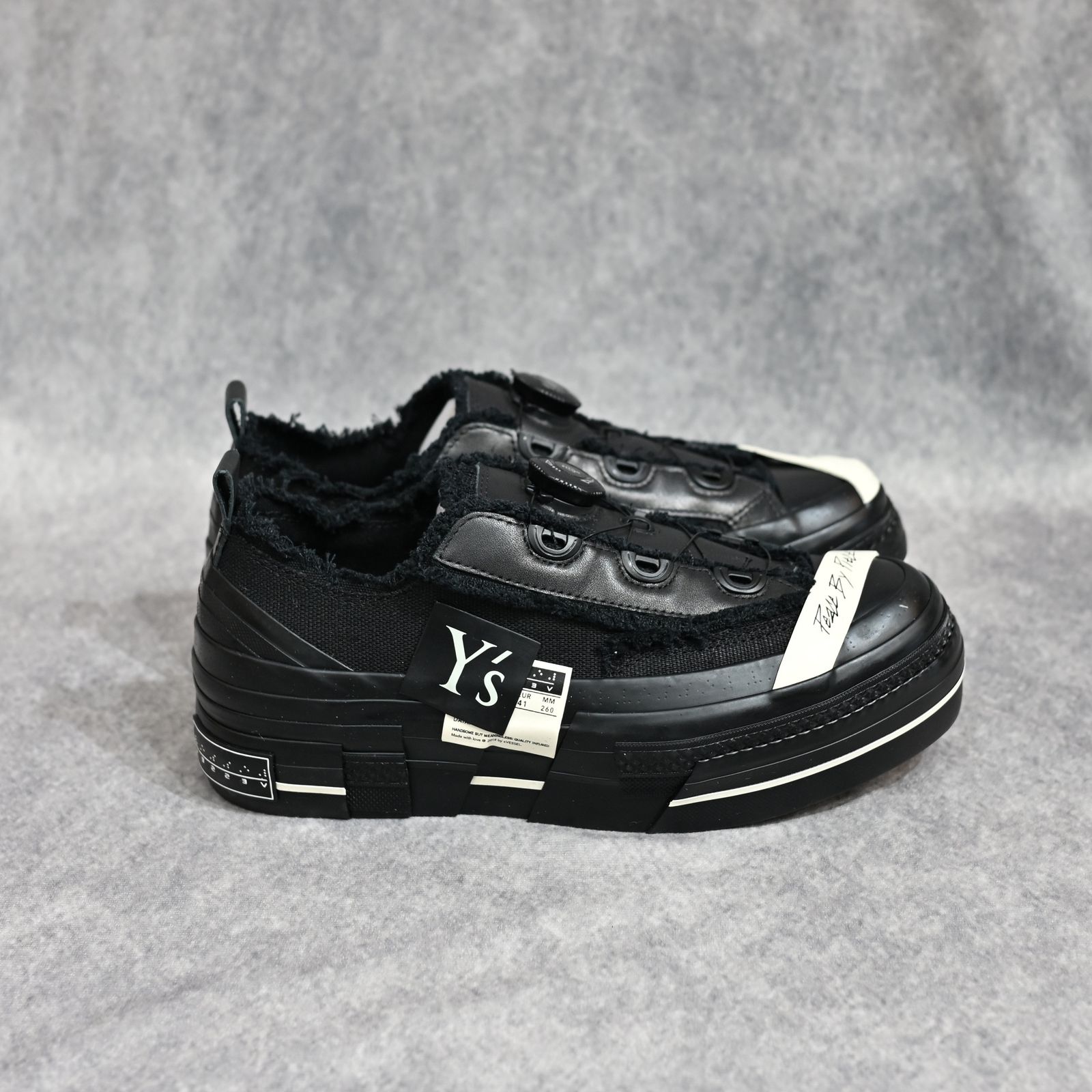 Y’s × xVESSEL PLATFORMM SNEAKER （BLACK） /  スニーカー （ブラック） / YK-E07-885-1-01