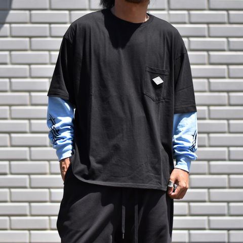 COTTON LAYERD T-SHIRT (BK)