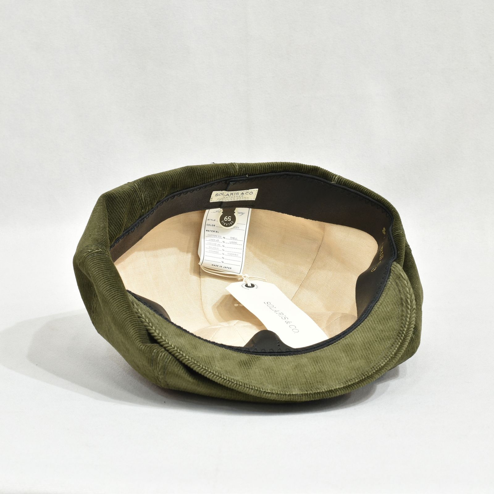 16W Couduroy Casquette "OLDBOY" (HUNTER GREEN)｜コーデュロイ キャスケット｜Y01005