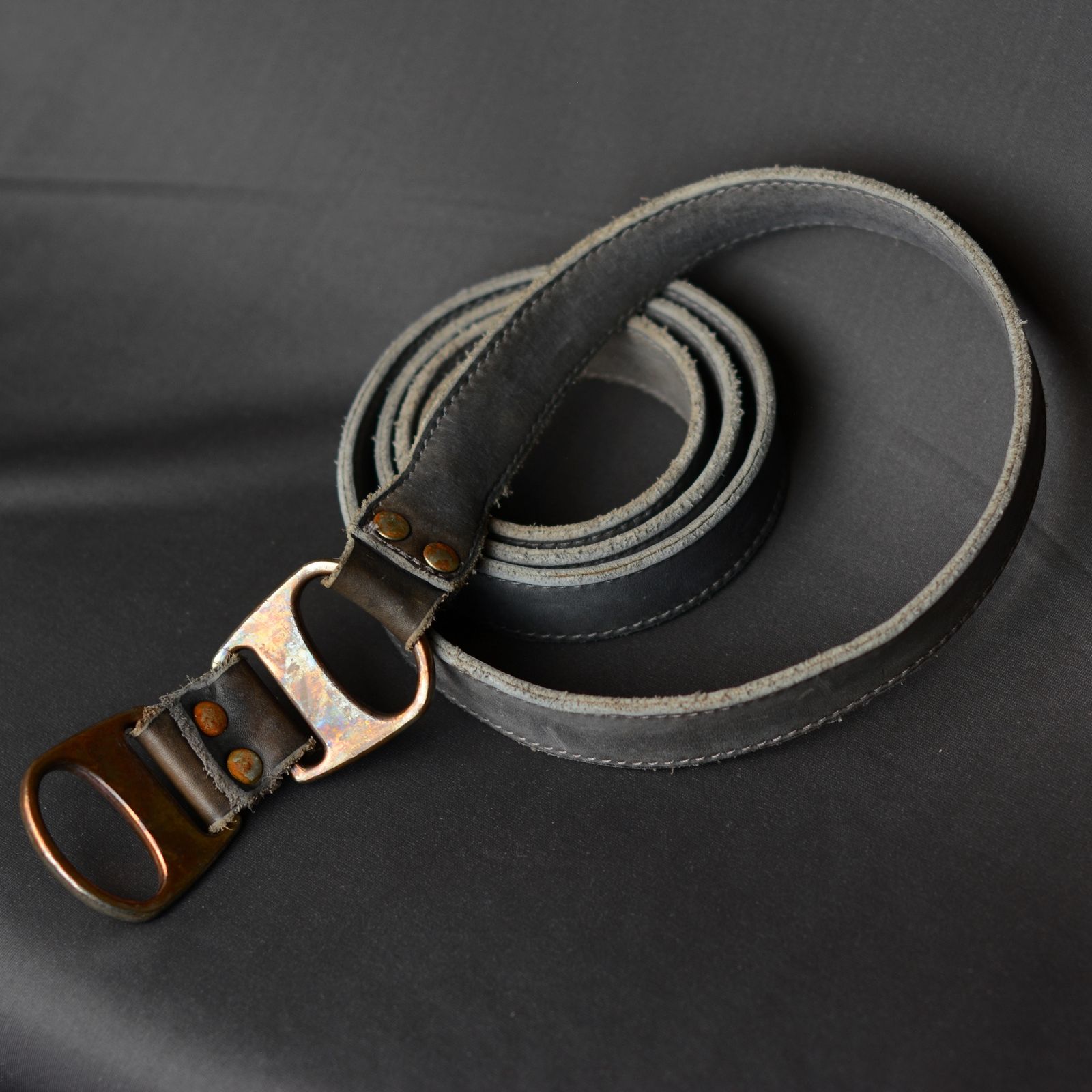 incarnation - CALF LEATHER BELT D-RING NARROW LONG