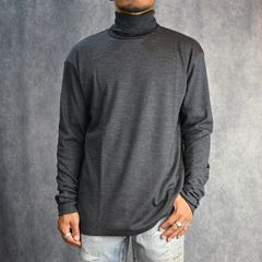 Wool Turtleneck L/S （CGR） /  ウールタートルネック （チャコール）