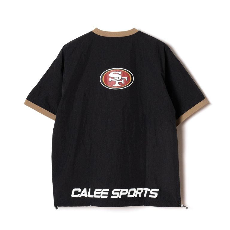 CALEE - × NFL 49ERS S/S NYLON GAME SH (BLACK) / ナショナル・フットボール・リーグ サンフランシスコ・ 49ers 半袖 ナイロン ゲームシャツ | chord online store