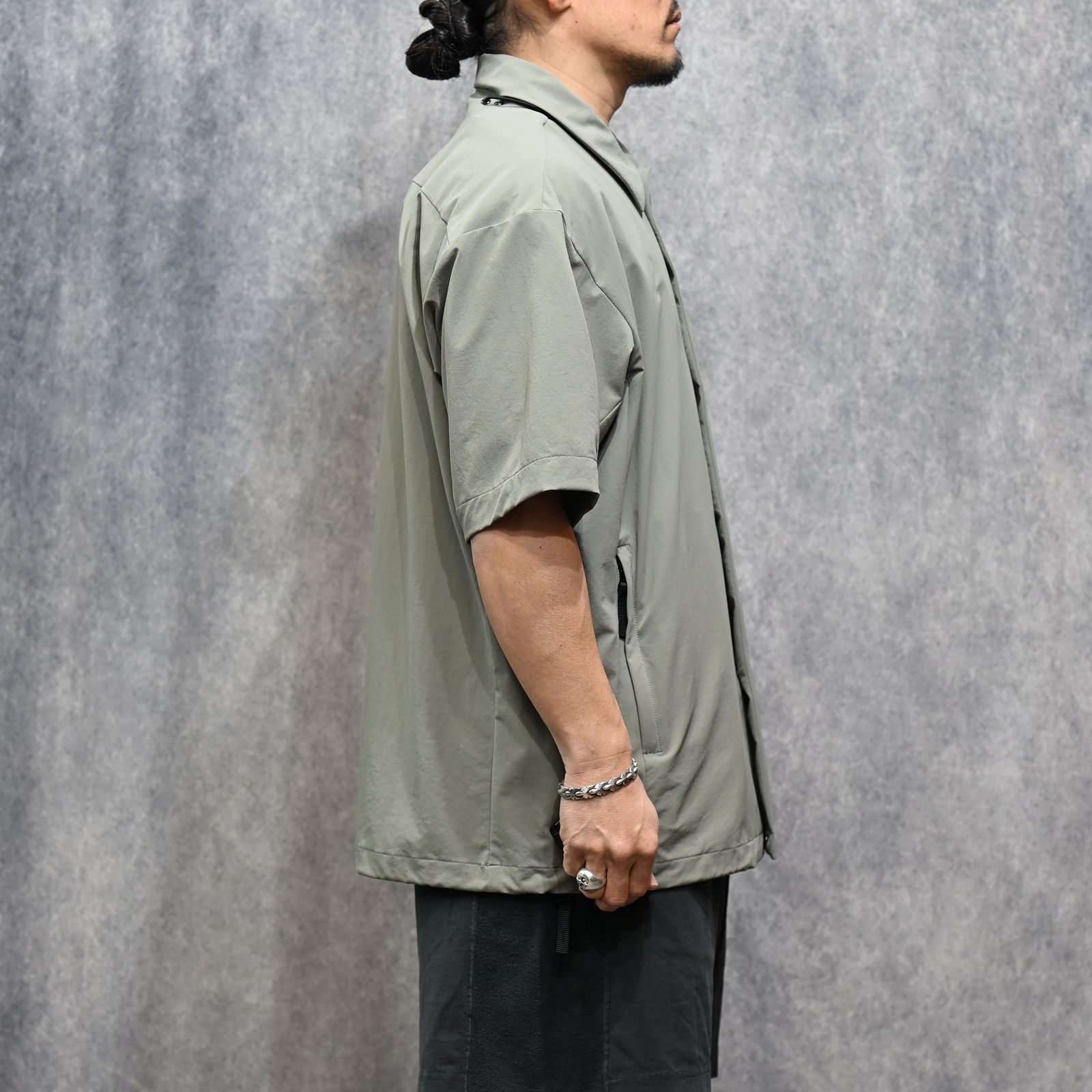DRAWSTRING SHIRT （GRAY / グレー）｜半袖 シャツ｜9261-SH51-004