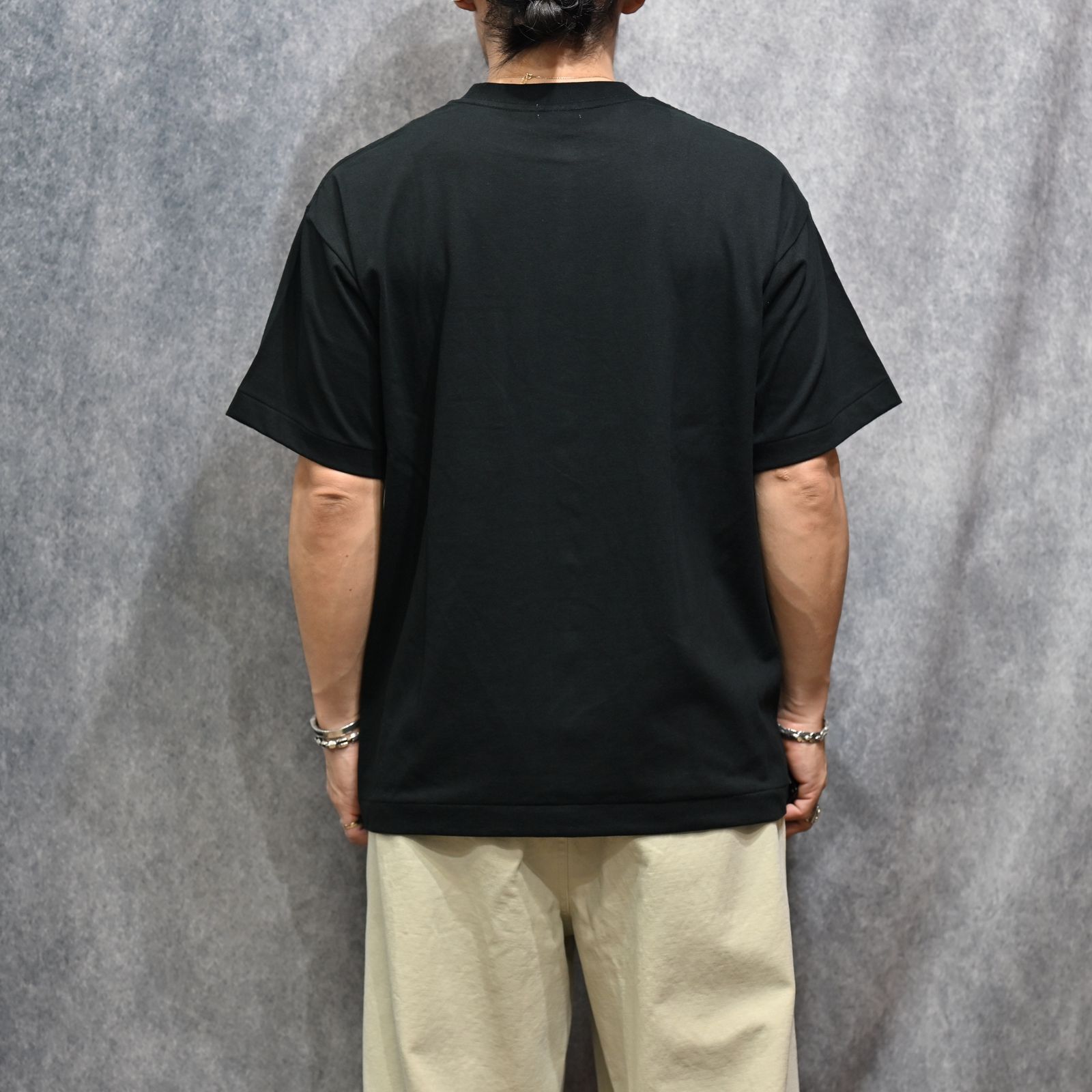 Y1935 POCKET TEE （BLACK）｜ ポケット Tシャツ （ブラック） 602-261-14