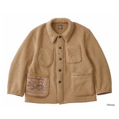 DISNEY FLEECE FRENCH JACKET / MICKEY MOUSE (SEPIA) - ディズニー フリース フレンチ ジャケット ミッキーマウス
