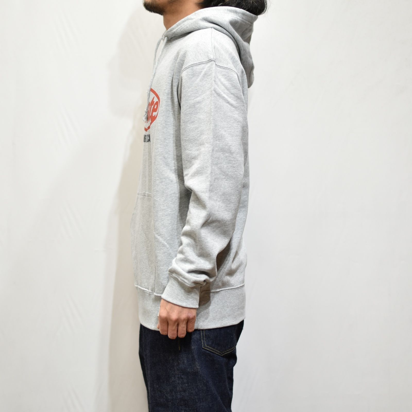 CUTRATE LOGO L/S PULLOVER PARKA  (GRAY)