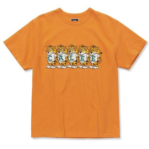 BINDER NECK CALEE UNIV. VINTAGE T‐SHIRT (ORANGE) / バインダーネック プリントTシャツ