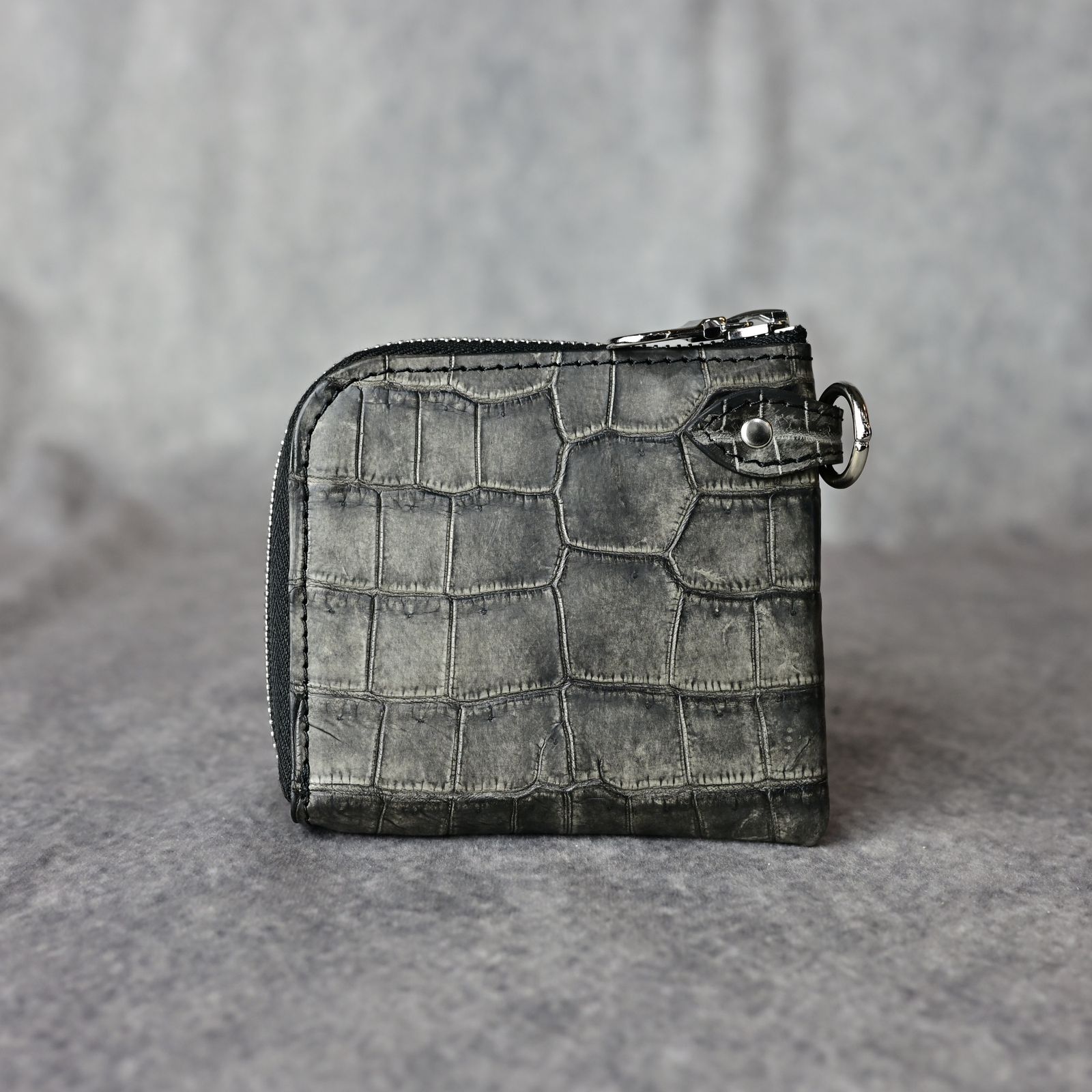 バックラッシュ　コインケース ISAMU KATAYAMA BACKLASH - CROCODILE COIN PURSE / ブラック