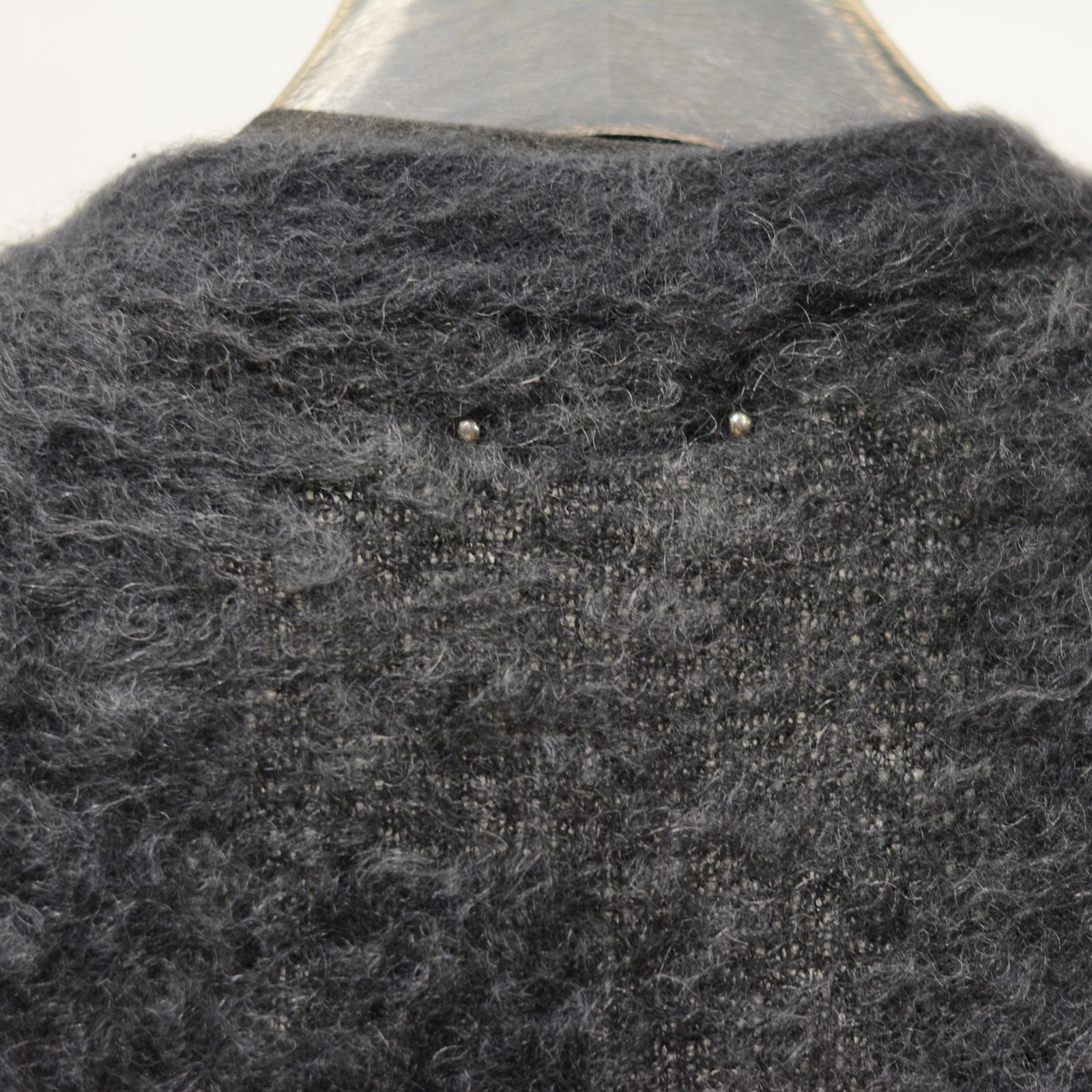 Kid Mohair Argyle Knit Long Cardigan