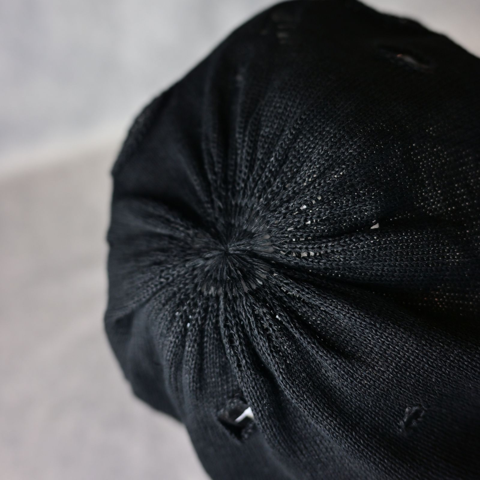 yohji yamamoto - JERSEY DAMAGED BERET （BLACK） / ニット