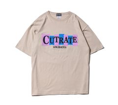 CUTRATE JUNK LOGO DROPSHOULDER S/S T-SHIRT (BEIGE)