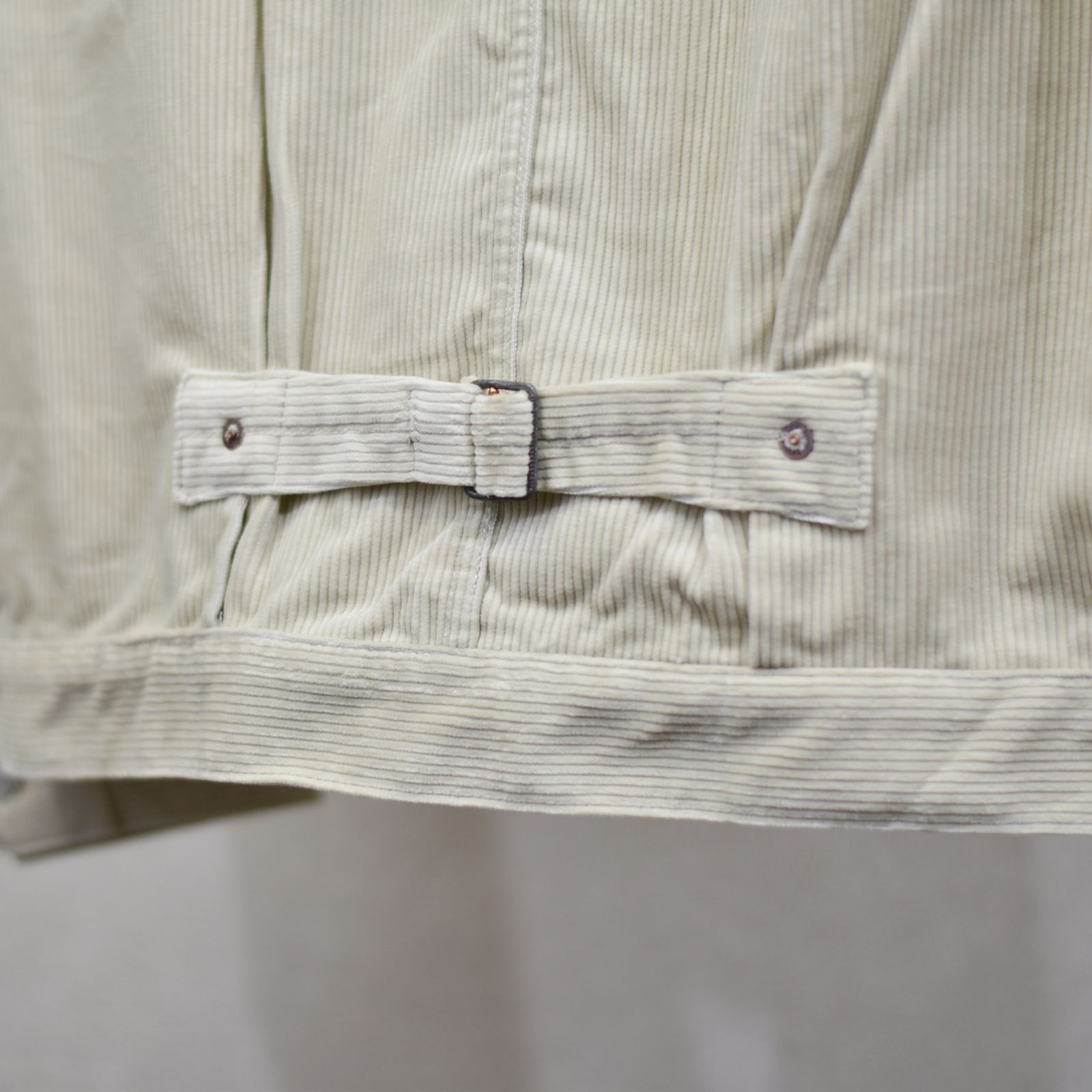 CALEE - 1ST TYPE NO COLLAR CORDUROY JACKET (IVORY) / ファースト