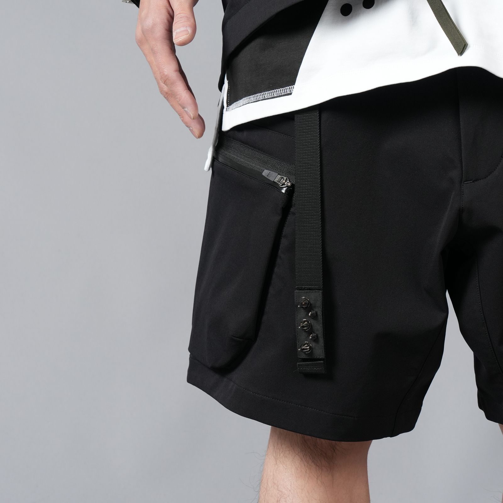 【ラスト1点】SP57-DS / schoeller® Dryskin™ Cargo Short Pant / カーゴショートパンツ / パンツ [Wide Fit] (ブラック)