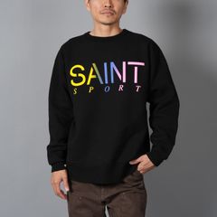 【残りわずか】SM-HR1-0000-044 / CRW NECK SWET / SAINT SPORT / BLK / クルーネックスウェット・トレーナー (ホワイト)