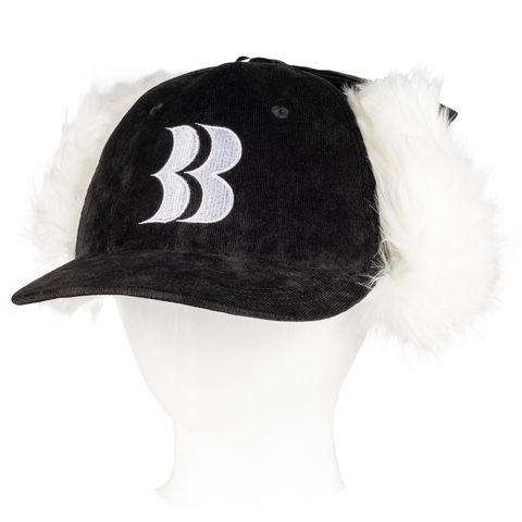 BB Logo Flight Cap / ロゴ フライトキャップ (ブラック/ホワイト)