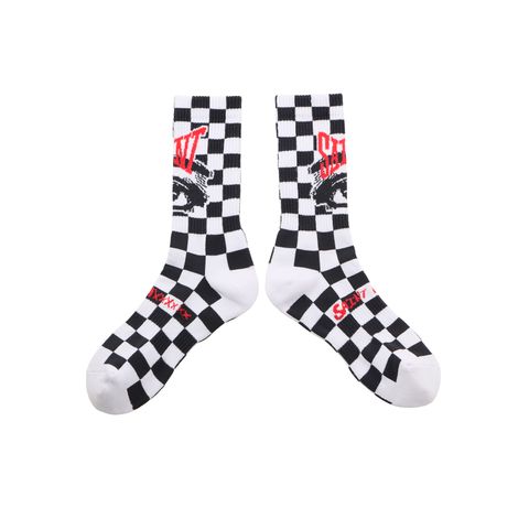 SM-HR1-0000-106 / SOCKS / EYE / BLACK+WHITE / ソックス (ブラック/ホワイト)