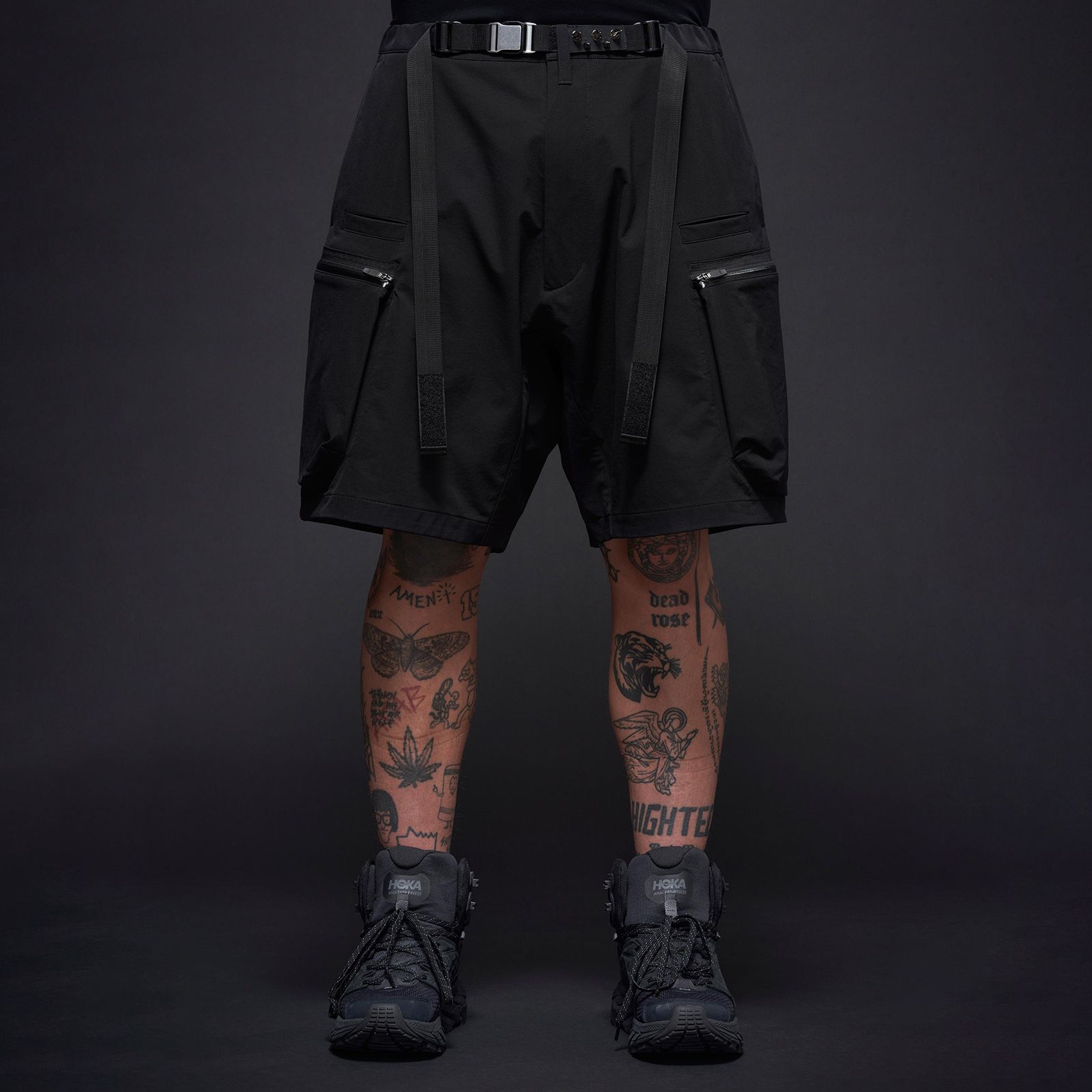 【ラスト1点】SP57-DS / schoeller® Dryskin™ Cargo Short Pant / カーゴショートパンツ / パンツ [Wide Fit] (ブラック)