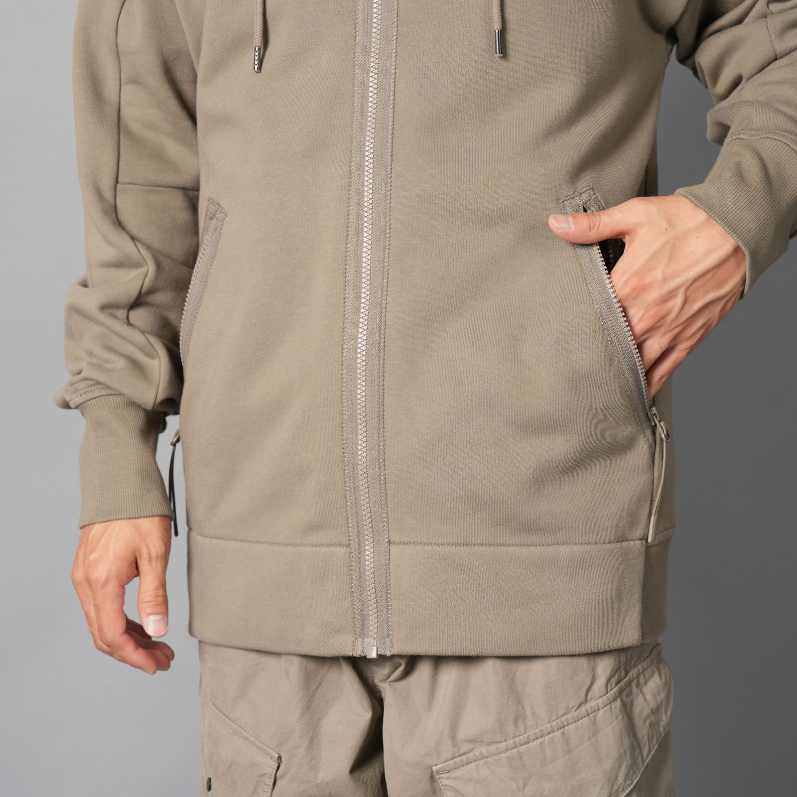 Diagonal Raised Fleece Goggle Zip Sweatshirt / ジップフーディー (フォールンロック)