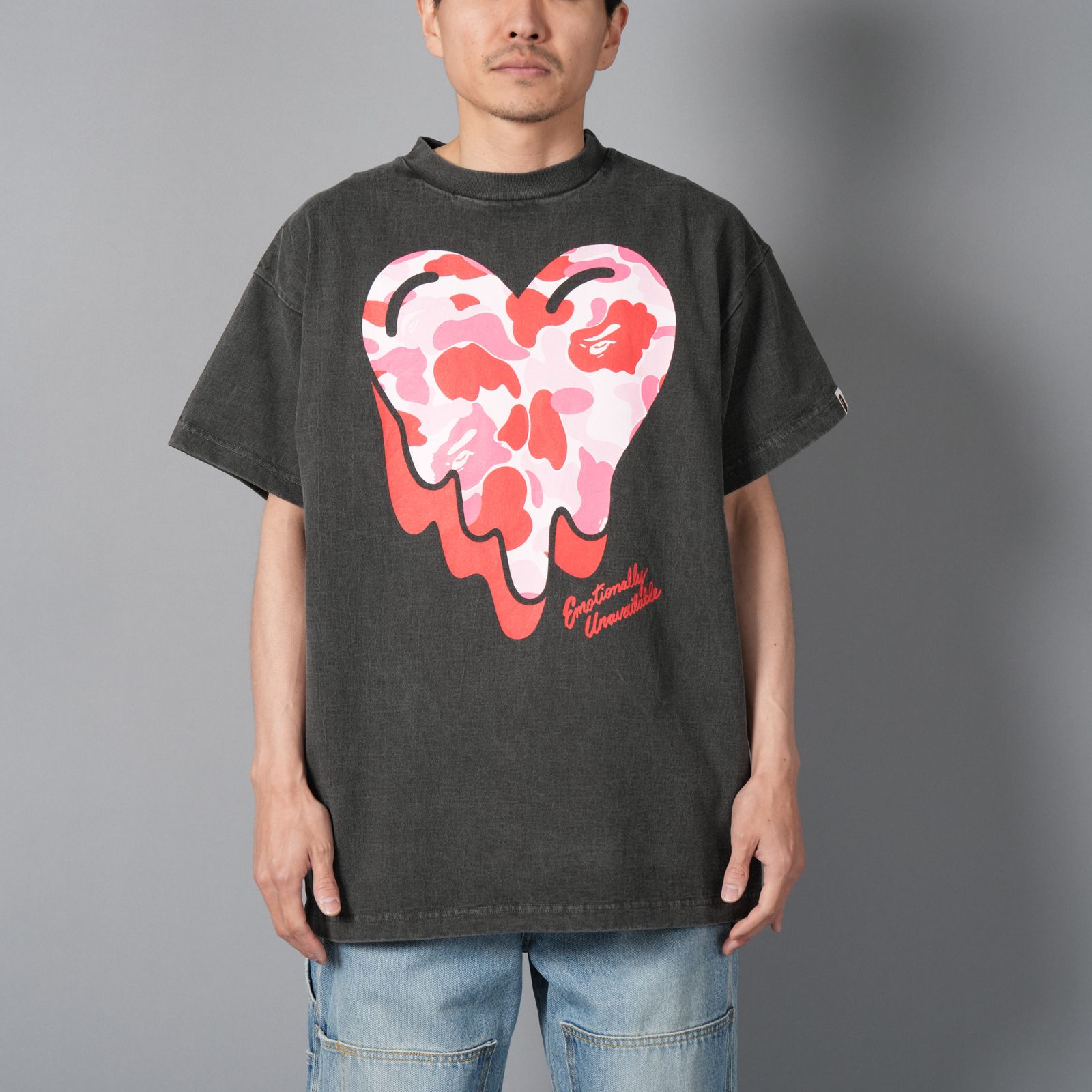 【残りわずか】【コラボ】EU-HR8-0000-C29 / EU BAPE CAMO SS TEE / BLACK / Tシャツ (ブラック)