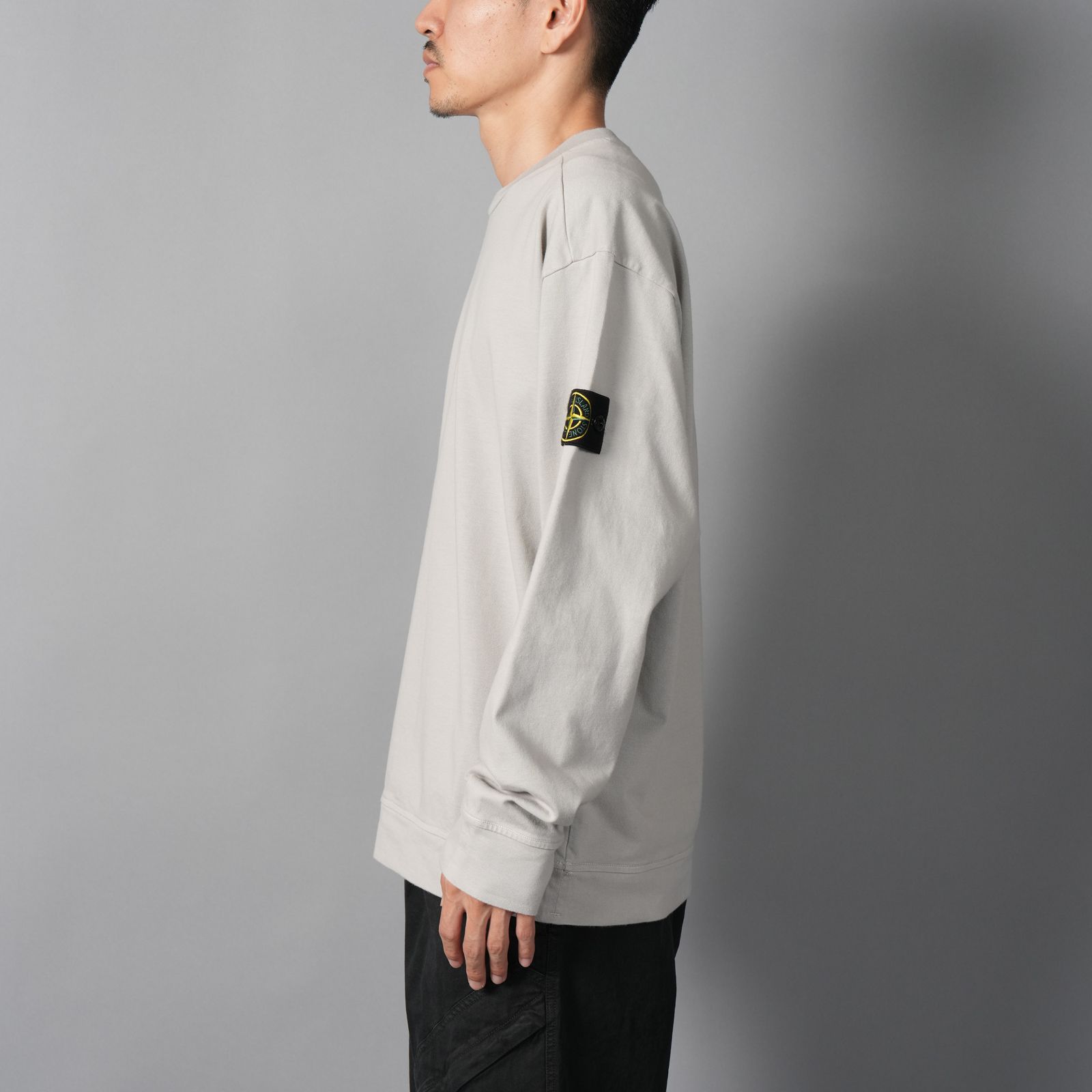 【定番アイテム】 6100075 /  HEAVY COTTON JERSEY GARMENT DYED / ヘヴィー コットン ジャージー / ガーメントダイ / クルーネックスウェット  (パールグレー)