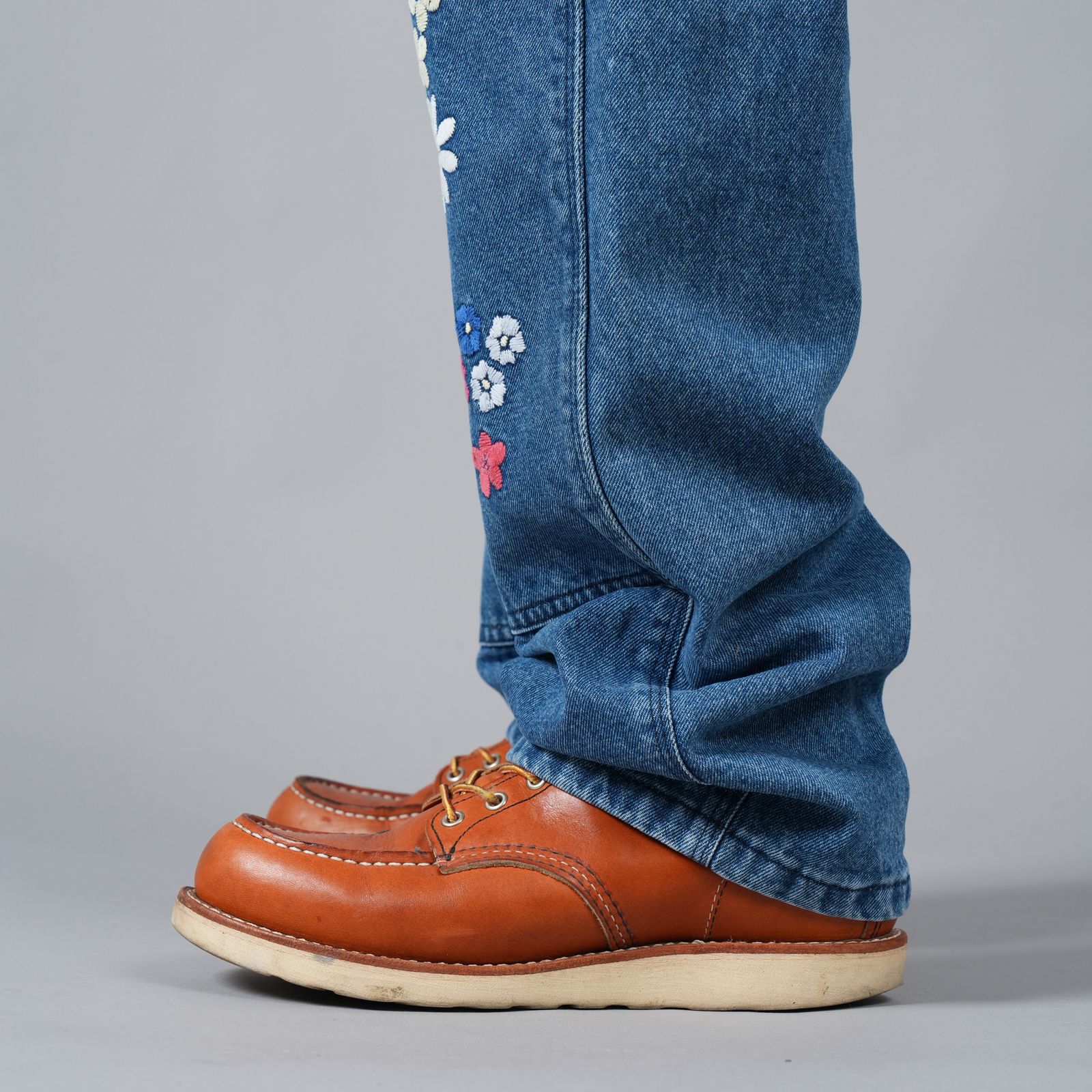 【ラスト1点】EMBRD CARPNTR DENIM PANT /  エンブロイダリー カーペンター デニムパンツ (ブルー)