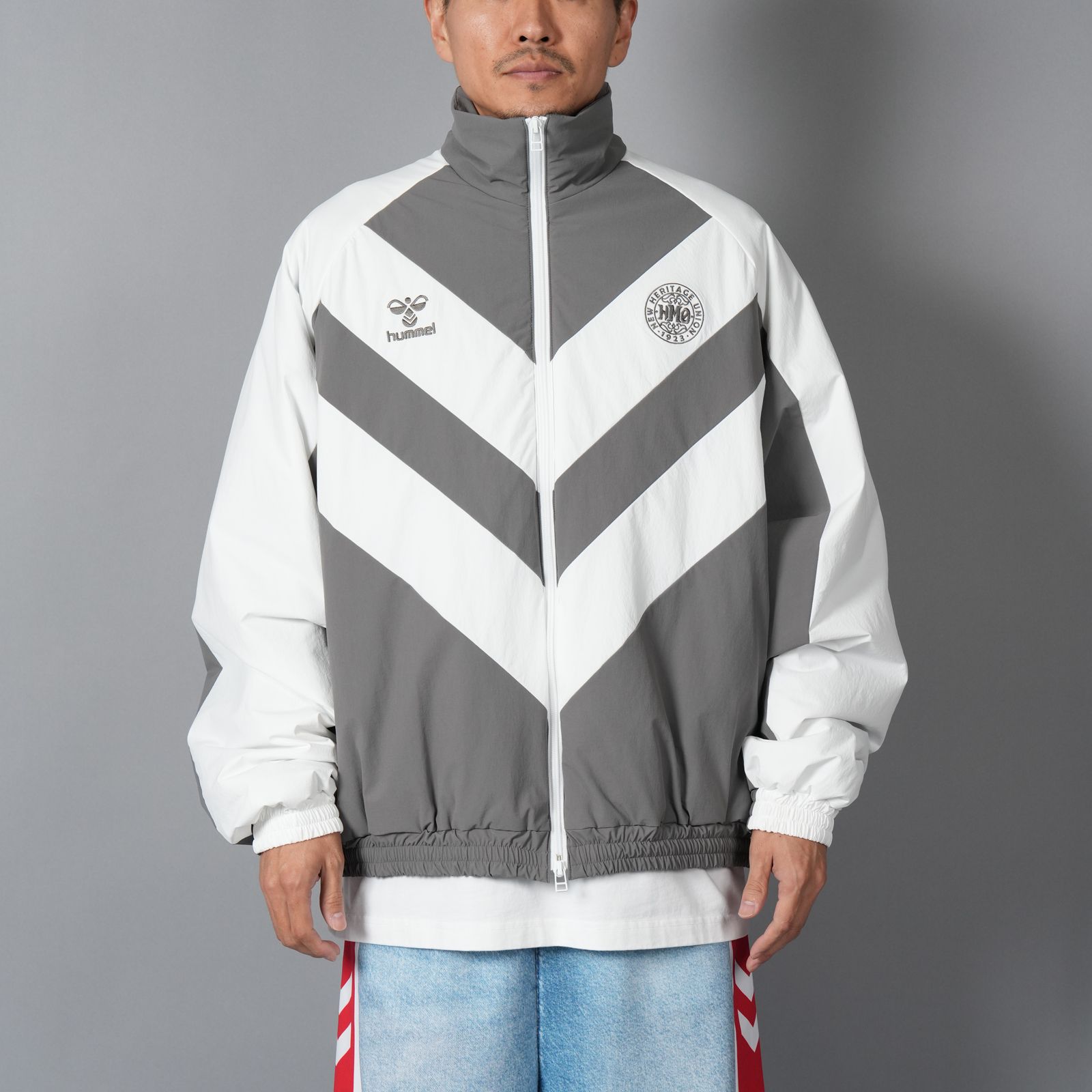 【ラスト1点】CORDURA CHEV PUFF JACKET / パフジャケット (グレー/ホワイト)