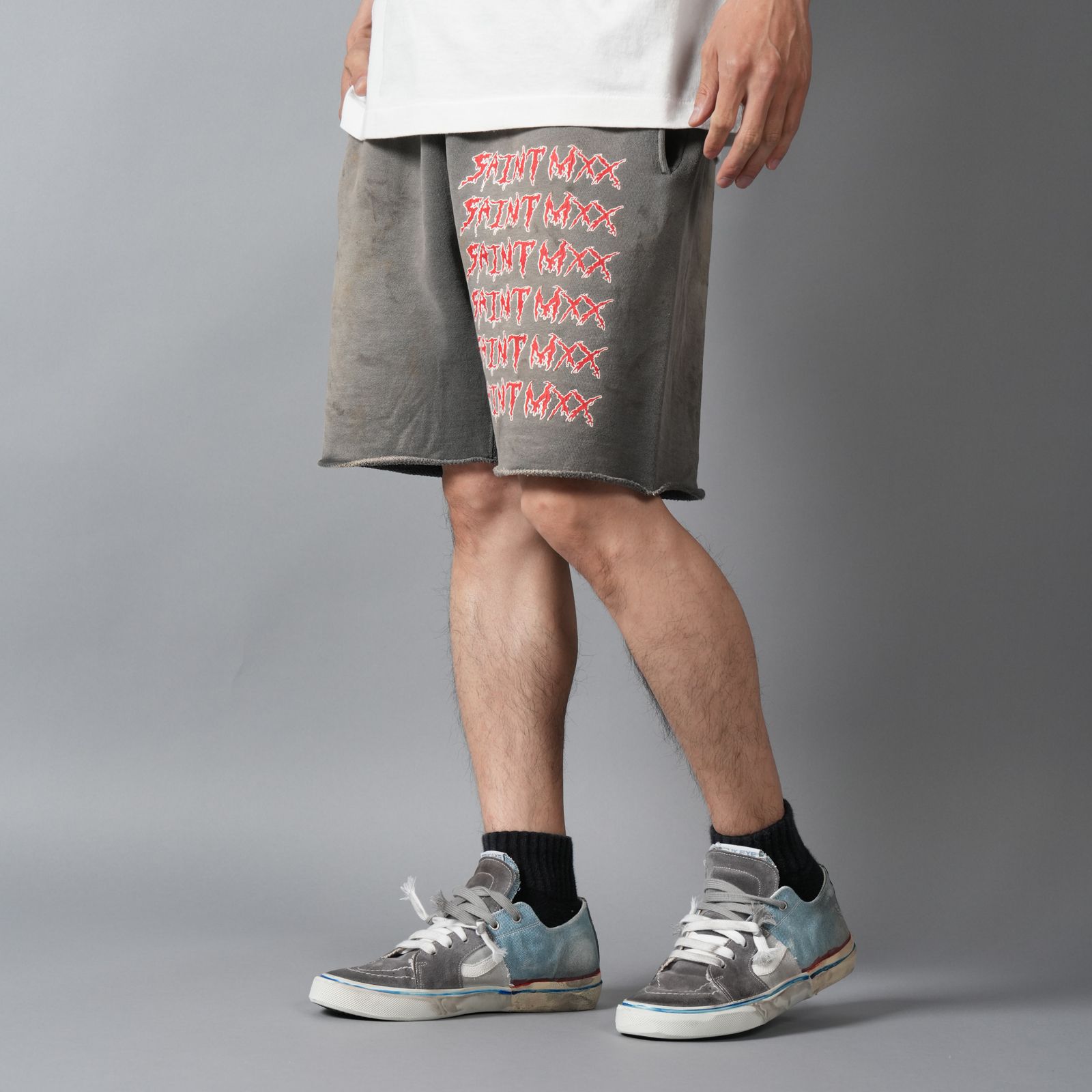 【ラスト1点】SM-MK8-0000-068 / SWEAT SHORTS / SAINT MXX / スウェットショーツ  (チャコール)