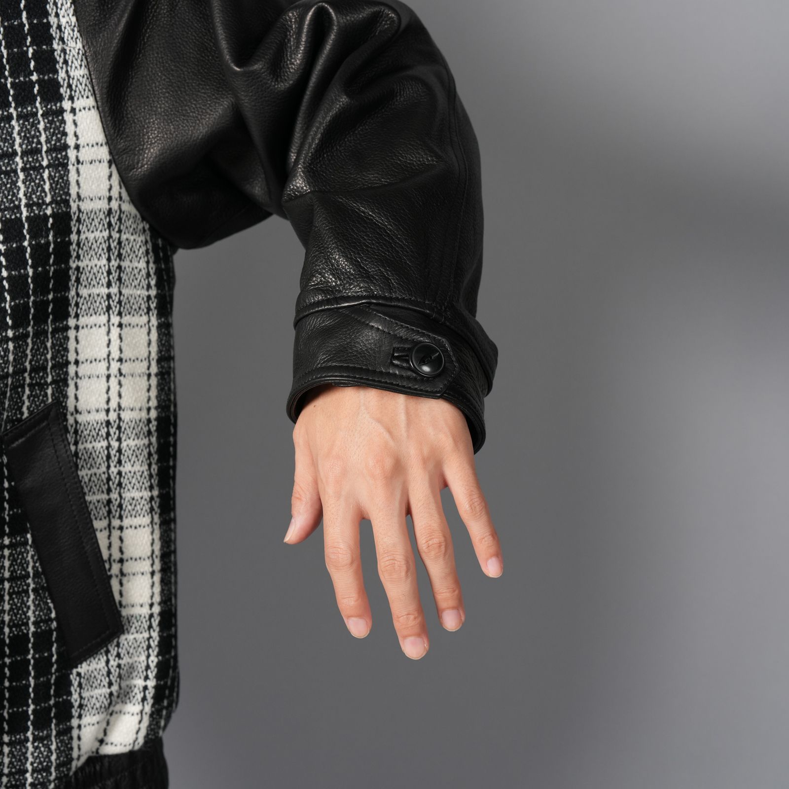 【ラスト1点】Murdoc Leather Jacket / マードックレザージャケット(ホワイト/ブラック)