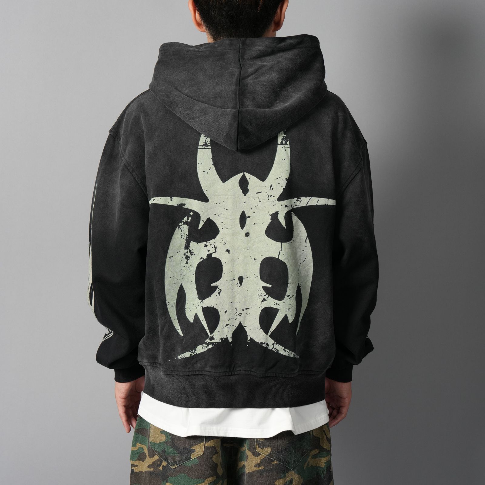 Roach Zip Hooded Sweatshirt / ローチ ジップ フーデッド スウェットシャツ (ブラック)