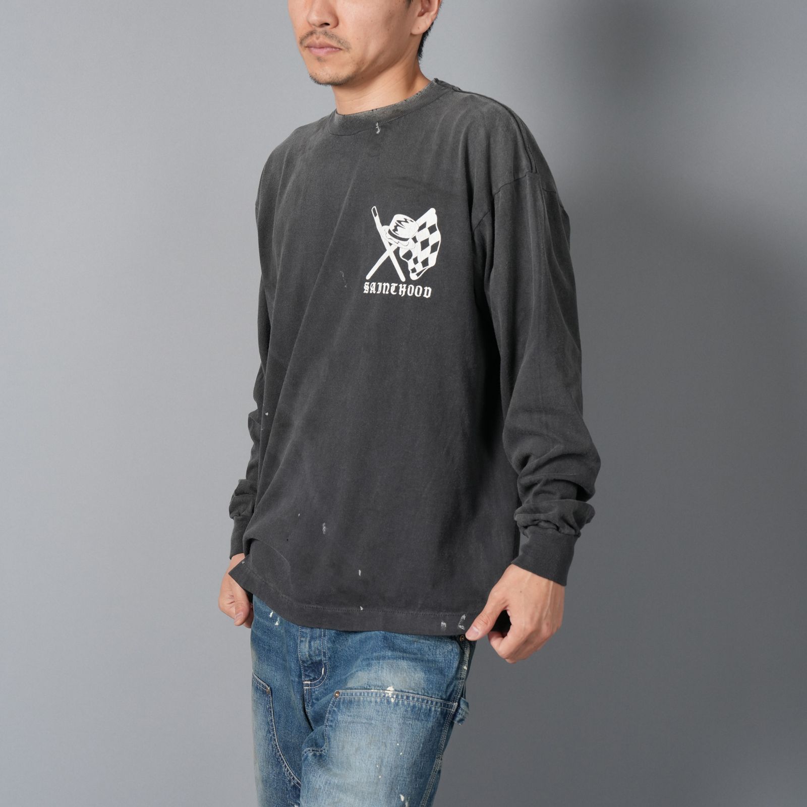 【残りわずか】【コラボ】SM-HR8-0000-C72 / STHD . LS TEE SPEED KILLS / ロンT・カットソー (ブラック)