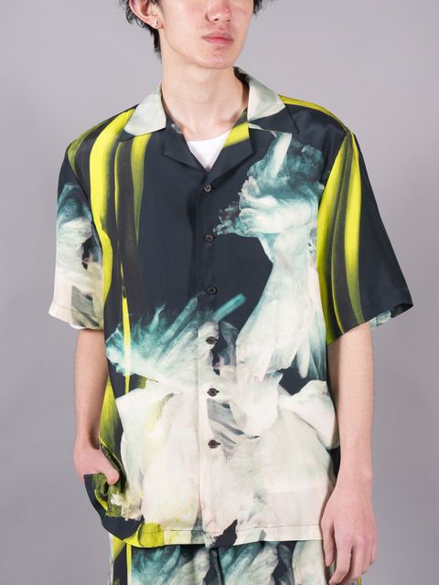 【ラスト1点】 SILK OPEN COLLAR SHIRTS / オープンカラーシャツ 【シルク】 (ブラック)