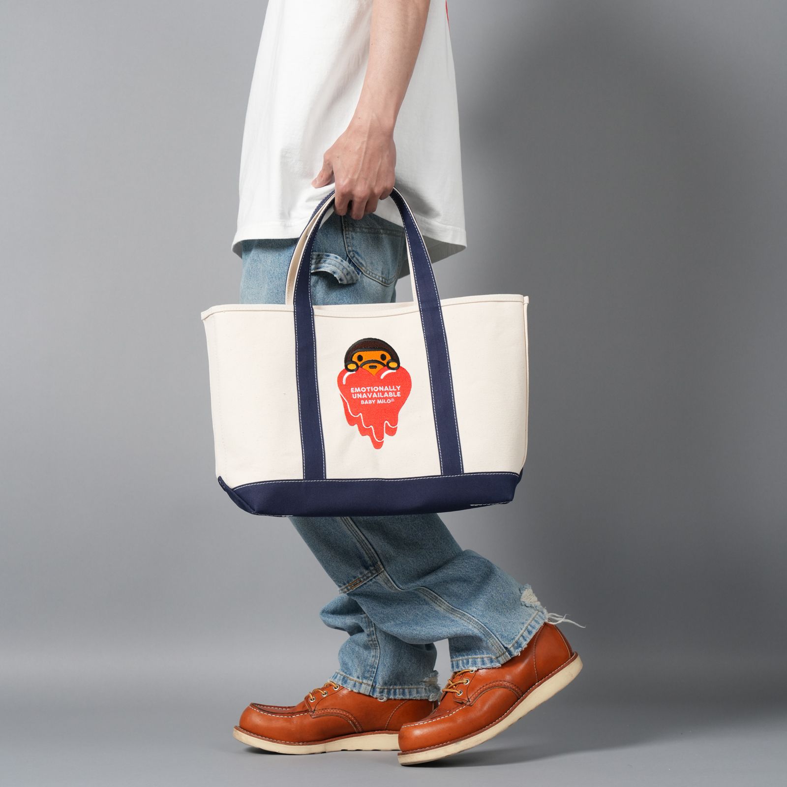 【ラスト1点】【コラボ】EU-HR8-0000-C37 / EU MILO TOTE / NAVY / トートバック  (ネイビー)