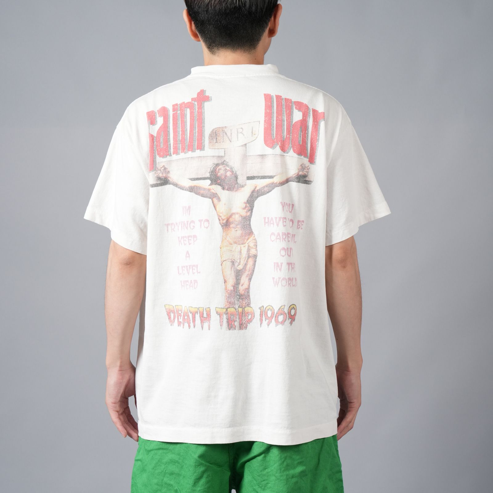 【ラスト1点】[4月27日(土)10時発売!!] SM-YS8-0000-007 / SS TEE / SAINT WAR / WHITE / Tシャツ (ホワイト)