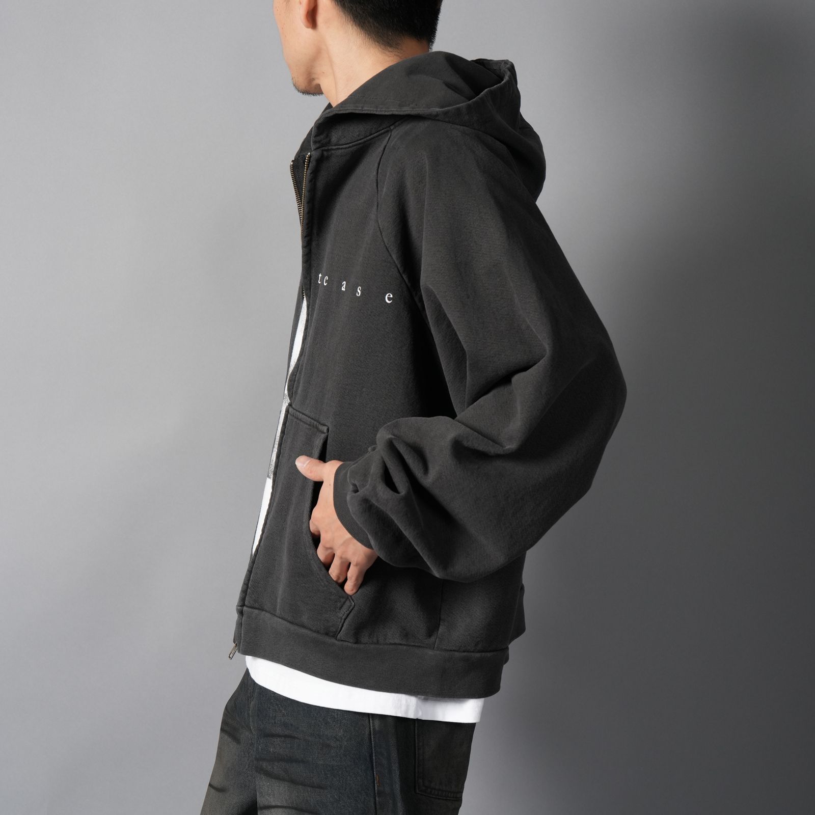 ANTENNAE, zip up / ジップアップパーカー (ヴィンテージブラック)