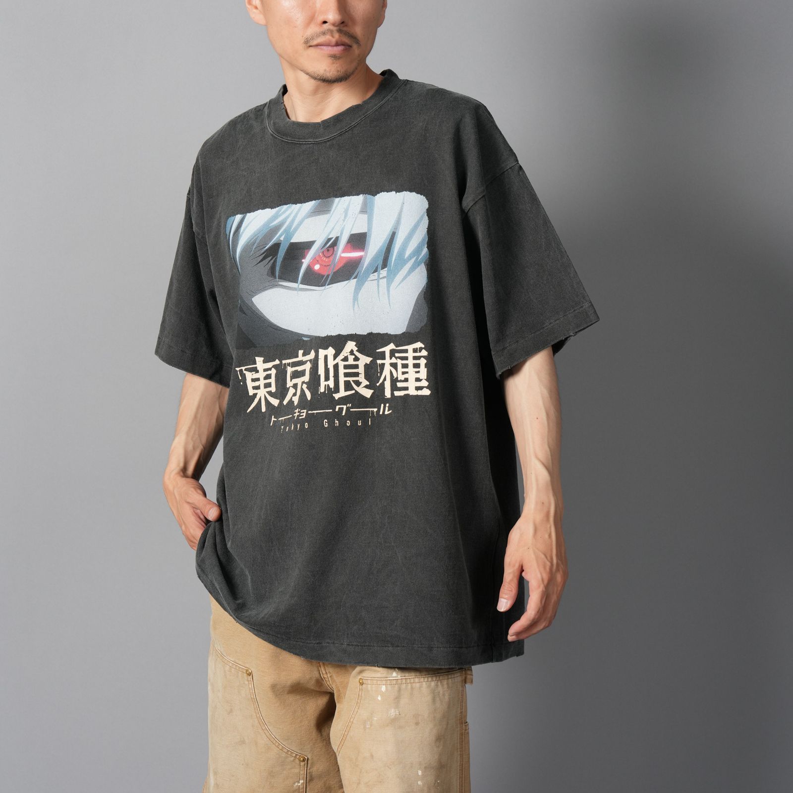 【残りわずか】[東京喰種]  TTGM25SM004 / S/S T-Shirt  (KANEKI BACK BORN)  / Tシャツ (ブラック)
