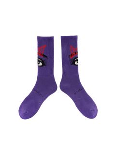 【ラスト1点】 SM-S23-0000-103 / SOCKS / EYE / PURPLE / ソックス アイ   (パープル)