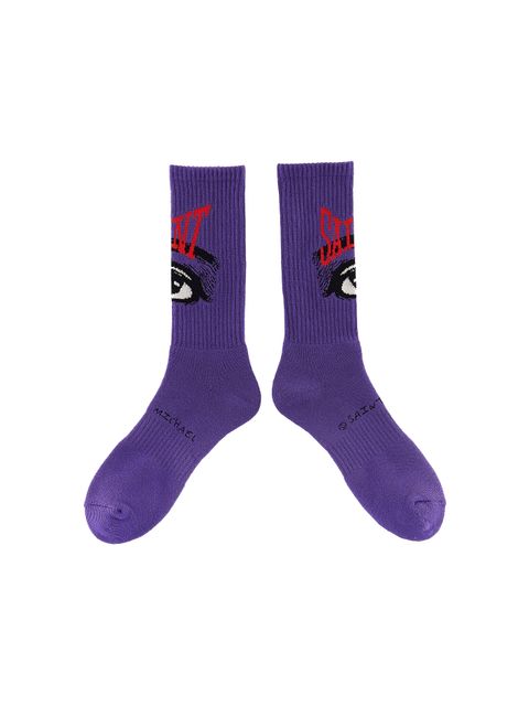 【ラスト1点】 SM-S23-0000-103 / SOCKS / EYE / PURPLE / ソックス アイ   (パープル)