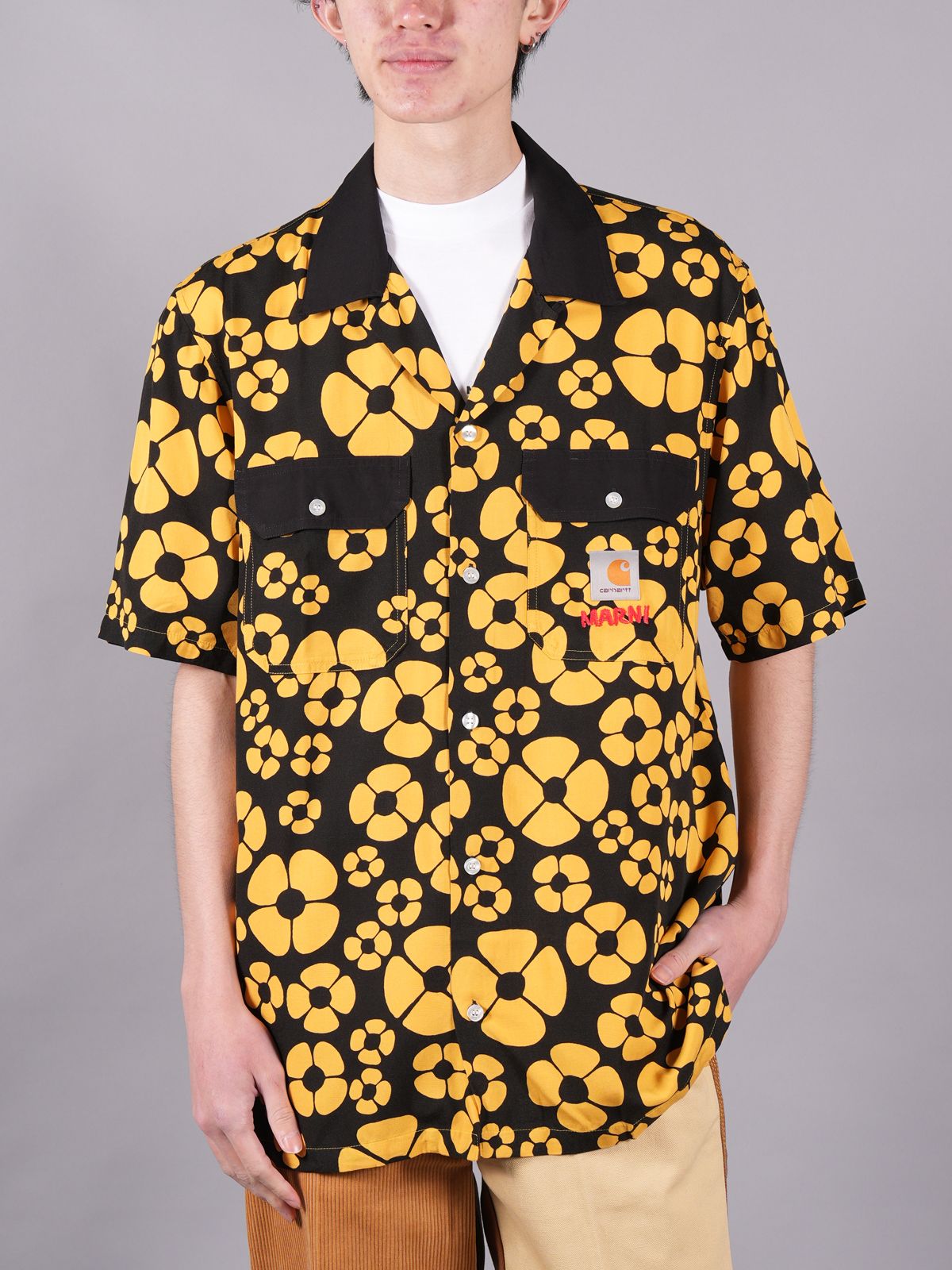 MARNI - MARNI X CARHARTT WIP - YELLOW SHORT-SLEEVED