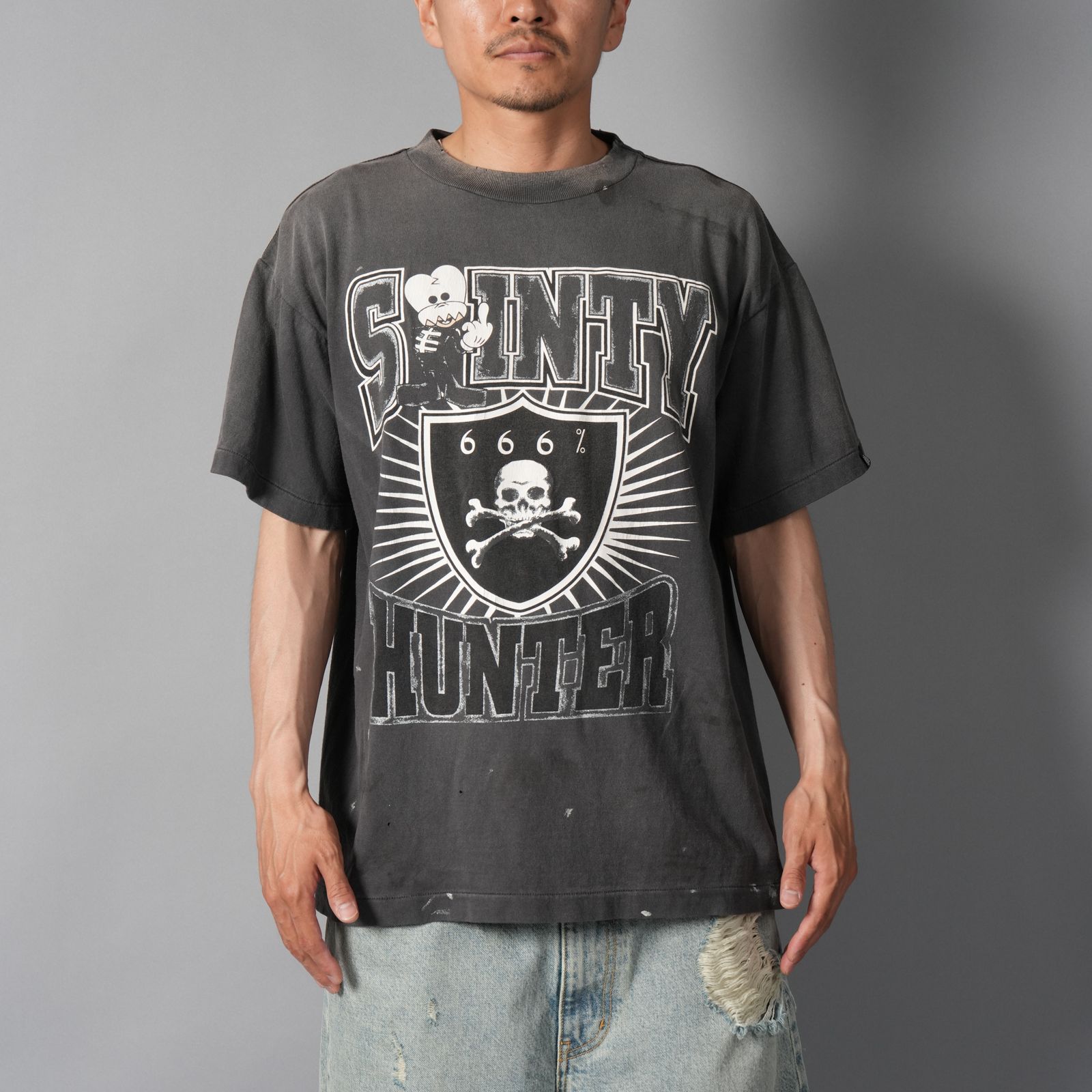 【残りわずか】【コラボ】SM-MK8-0000-C29 / BH_SS T-SHIRT / SAINTY HUNTER / BLACK / Tシャツ  (ブラック)