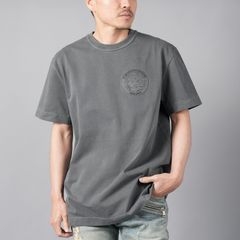 【ラスト1点】SHORT SLEEVE TEE WITH STATUE OF LIBERTY EMBOSS / Tシャツ 【ユニセックス】(ウォッシュドブラック)