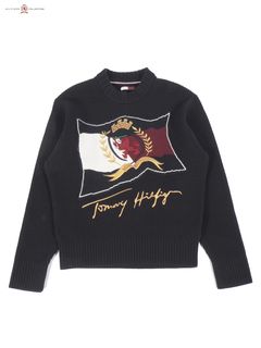 【ラスト1点】 HC Chunky Knit Crest Jumper / ニットセーター  (ネイビー)