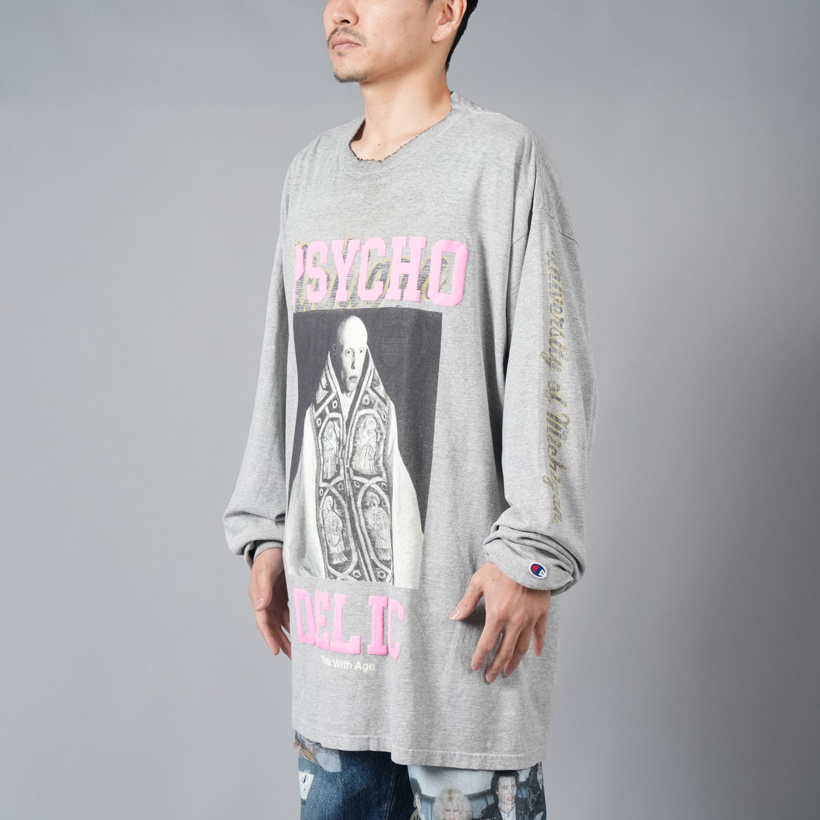 Psychodelic Tee / サイデリック / ロンT・カットソー [XXLサイズ] (グレー)