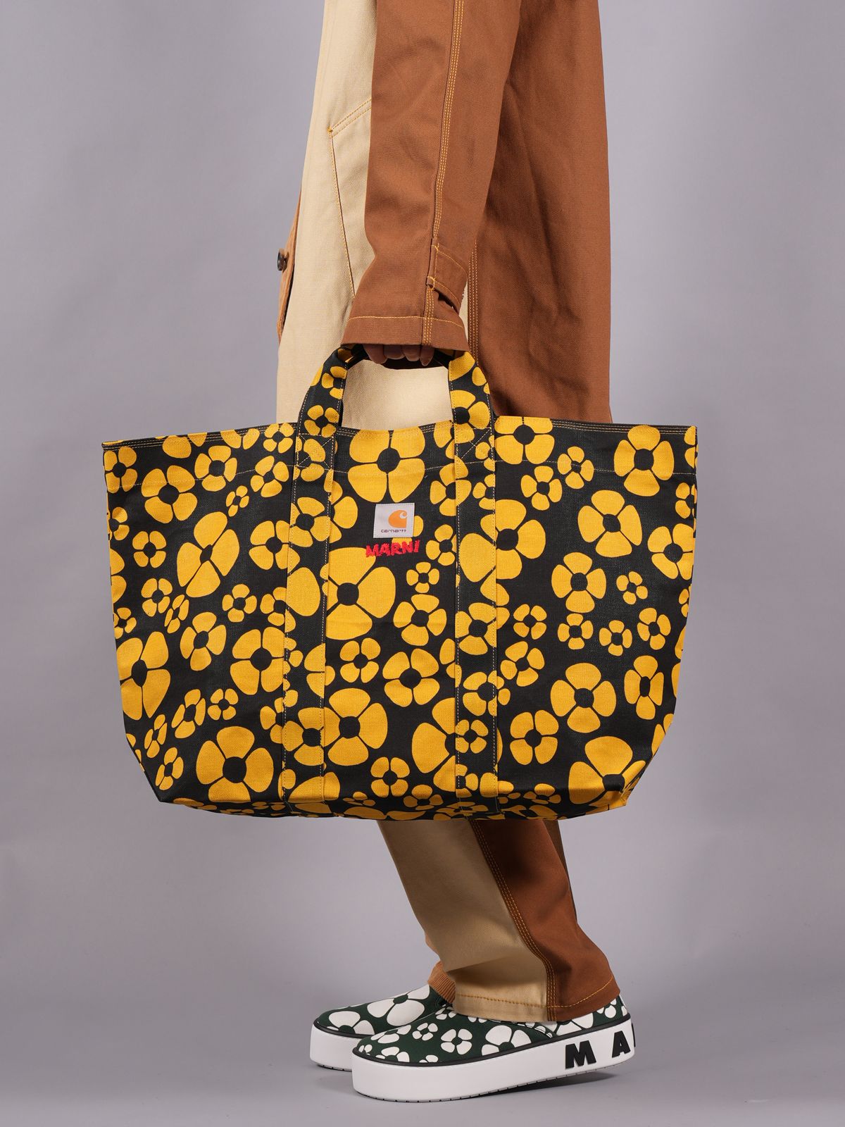 MARNI - MARNI X CARHARTT WIP - YELLOW SHOPPER / トートバック (サン ...